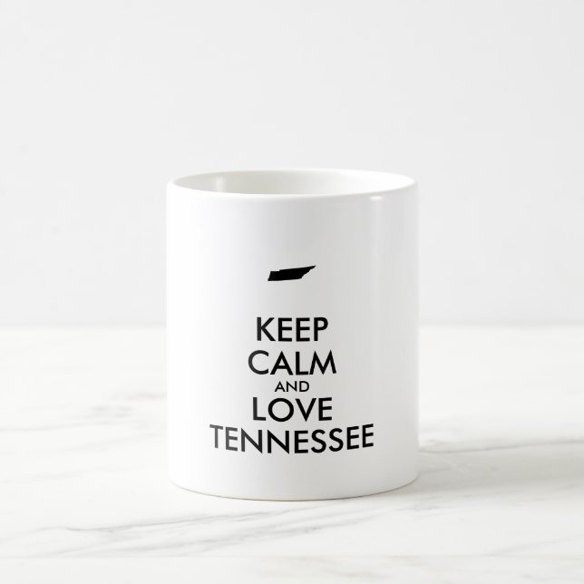 Anpassade BEHÅLLA LUGN och KÄRLEK TENNESSEE Kaffemugg (Center)