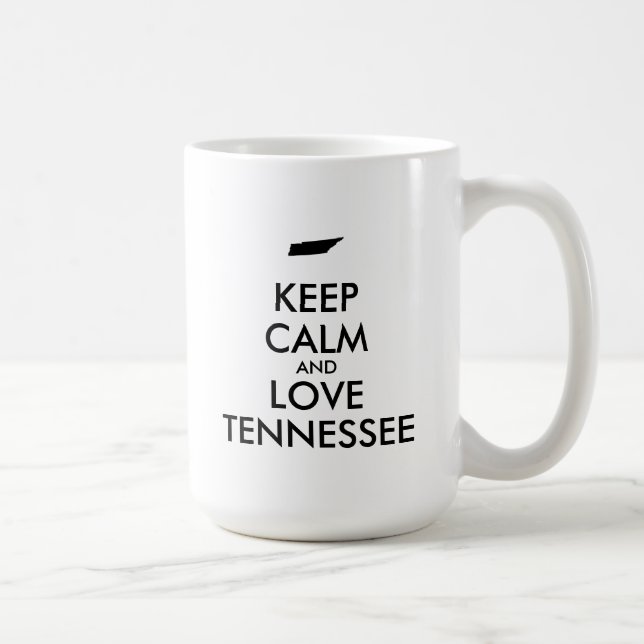 Anpassade BEHÅLLA LUGN och KÄRLEK TENNESSEE Kaffemugg (Höger)
