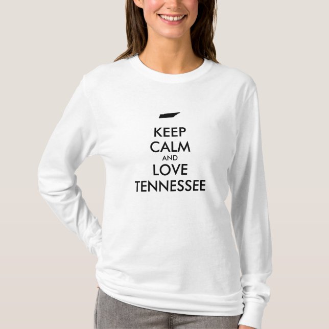 Anpassade BEHÅLLA LUGN och KÄRLEK TENNESSEE T Shirt (Framsida)