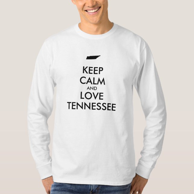 Anpassade BEHÅLLA LUGN och KÄRLEK TENNESSEE T Shirt (Framsida)