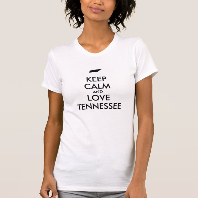 Anpassade BEHÅLLA LUGN och KÄRLEK TENNESSEE T Shirt (Framsida)