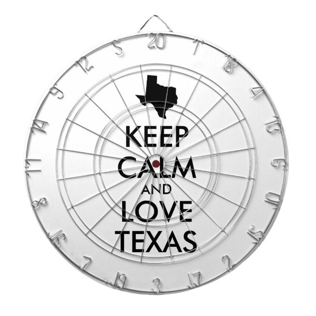 Anpassade BEHÅLLA LUGN och KÄRLEK TEXAS Darttavla (Framsidan)