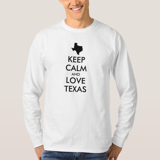 Anpassade BEHÅLLA LUGN och KÄRLEK TEXAS Tröja (Framsida)