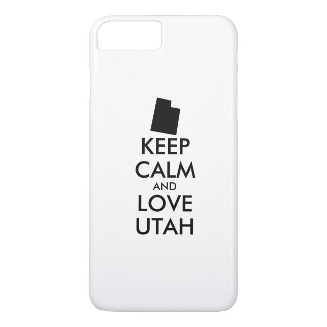 Anpassade BEHÅLLA LUGN och KÄRLEK UTAH Case-Mate iPhone Skal (Baksida)