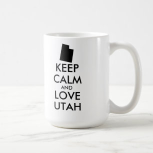 Anpassade BEHÅLLA LUGN och KÄRLEK UTAH Kaffemugg