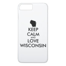 Anpassade BEHÅLLA LUGN och KÄRLEK WISCONSIN