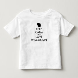 Anpassade BEHÅLLA LUGN och KÄRLEK WISCONSIN Tröja