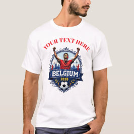 Anpassade Belgien Fotbollslag Supportrar T Shirt