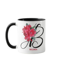 Anpassade Belinda namn rödblommor trendig boho