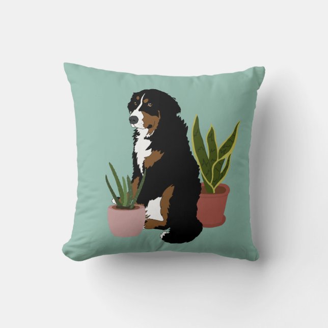 Anpassade Bernese Mountain Hund Housesites Kudde (Framsida)