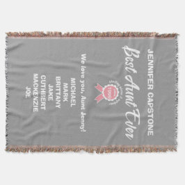 Anpassade Best Moster någonsin Rosa Ribbon Mysfilt