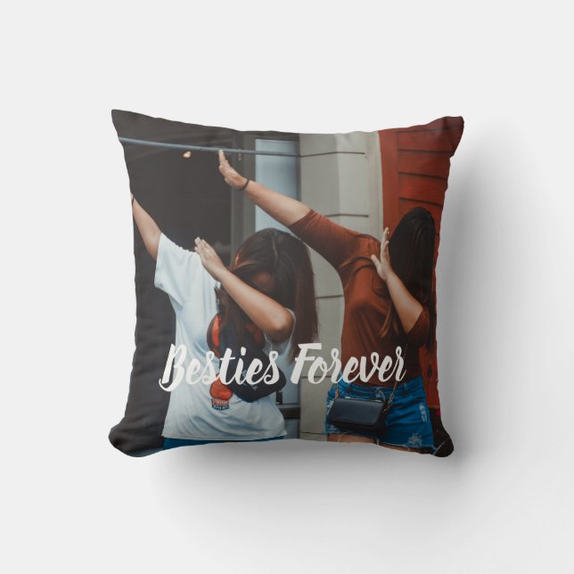 Anpassade besties för alltid bild Pillow Kudde (Framsida)
