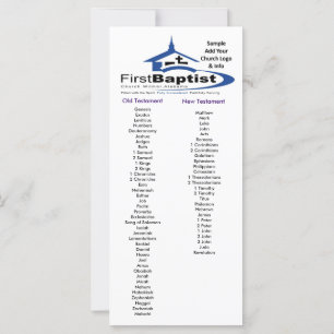 Anpassade Bible Bookmark Church Logotyp