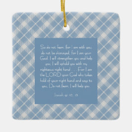 Anpassade Bible Verse Isaiah 41:10, 13 Julgransprydnad Keramik