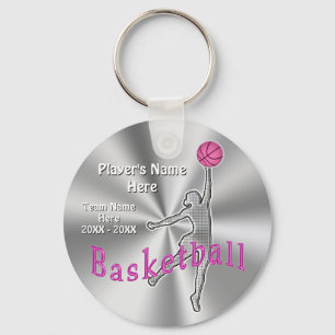 Anpassade Billigt Basketball Team Gifts for Girls Nyckelring