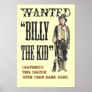 Anpassade Billy the Kid Poster