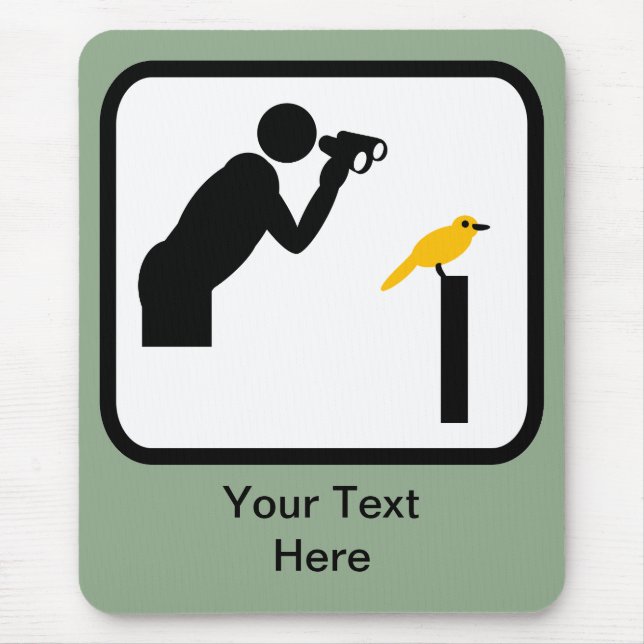 Anpassade Birder/Bird Watcher Logotyp Musmatta (Framsidan)