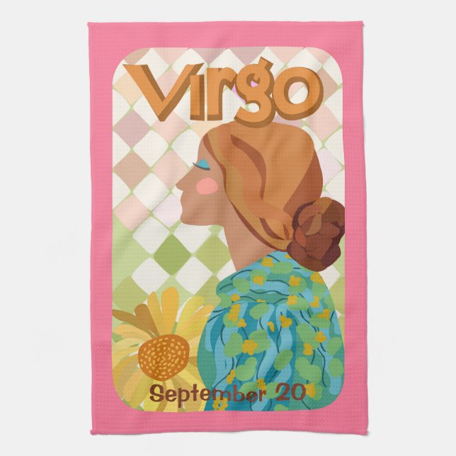 Anpassade Birthday Våg Zodiac Tea Towel Kökshandduk (Vertikal)