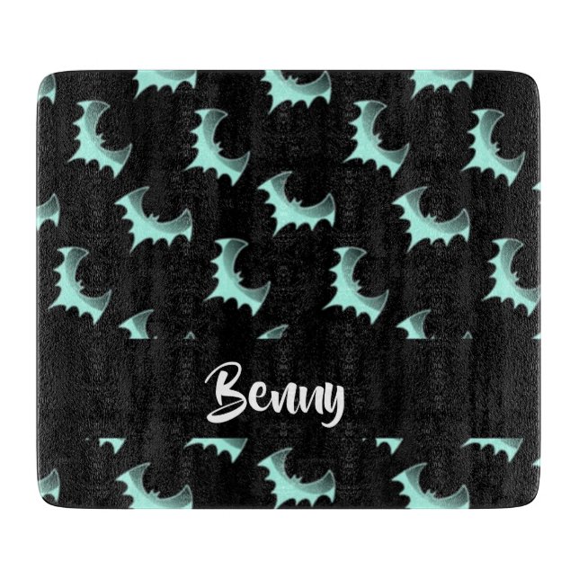 Anpassade blå fladdermöss för namn (Framsidan)