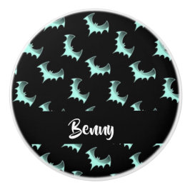 Anpassade blå fladdermöss för namn knopp