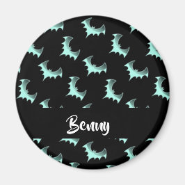 Anpassade blå fladdermöss för namn magnet