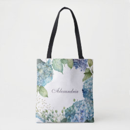 Anpassade blå hortensior  tygkasse