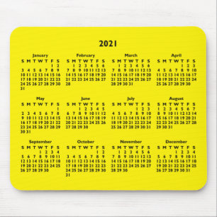 Anpassade Black and Bright Gult 2021 Calendar Musmatta