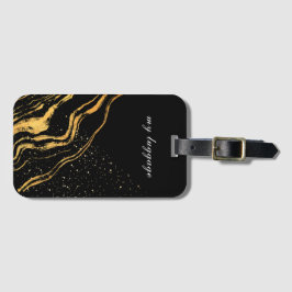 Anpassade Black and Guld Classic Bagagebricka