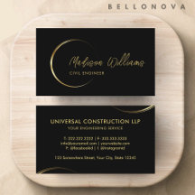 Anpassade Black and Guld Professionell Business