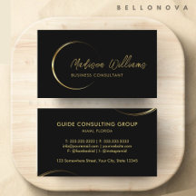 Anpassade Black and Guld Professionell Business
