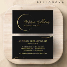 Anpassade Black and Guld Professionell Business