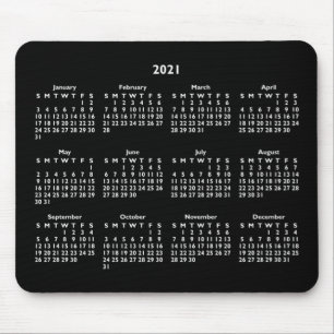Anpassade Black and White 2021 Calendar Musmatta