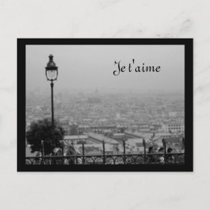 Anpassade Black and White Paris-vykort Vykort