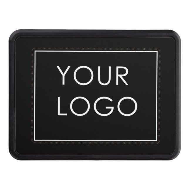 Anpassade Black Business Company Logotyp Modern Dragkroksskydd (Framsidan)