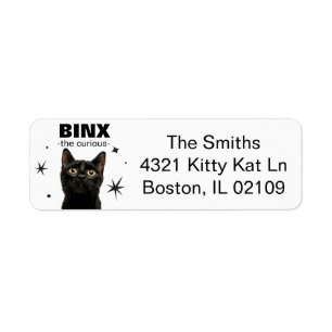 Anpassade Black Cat-Returetiketter Returadress Etikett