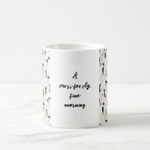 Anpassade Black & Cream Cat Mugg