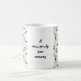 Anpassade Black & Cream Cat Mugg