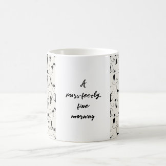 Anpassade Black & Cream Cat Mugg