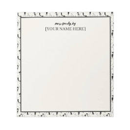 Anpassade Black & Cream-Chicen - direkt katt Anteckningsblock