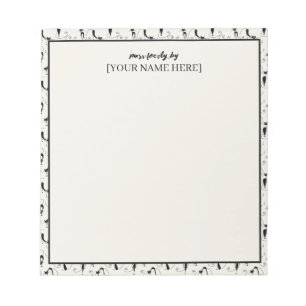 Anpassade Black & Cream-Chicen - direkt katt Anteckningsblock