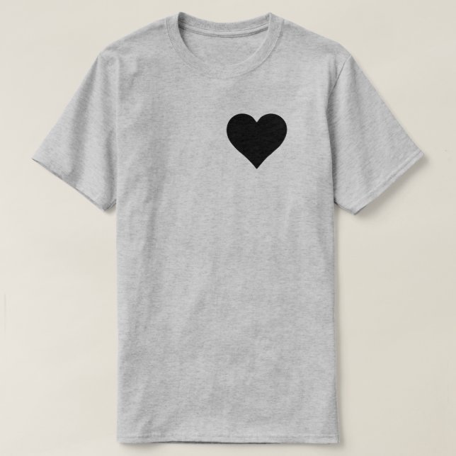 ANPASSADE BLACK HEART T SHIRT (Design framsida)