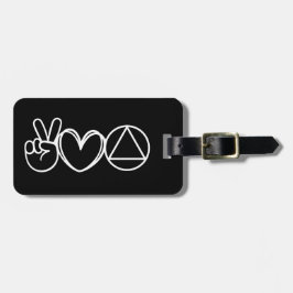 Anpassade Black Peace Kärlek Serenity Bagagebricka