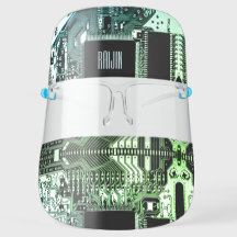 Anpassade Black Teal PCB Geek Techie Robotic