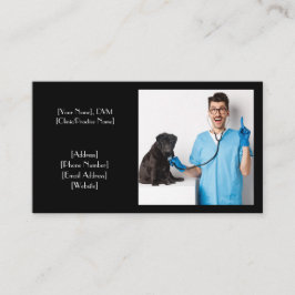 Anpassade Black Veterinarian Visitkort