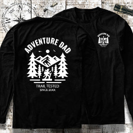 Anpassade Black White Äventyr Pappa Långärmad T Shirt