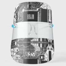 Anpassade Black & White PCB Geek Techie Robotic