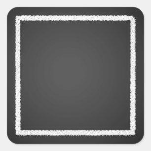 Anpassade Blank Faux Chalkboard Stickers Fyrkantigt Klistermärke