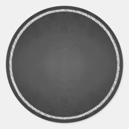 Anpassade Blank Faux Chalkboard Stickers Runt Klistermärke