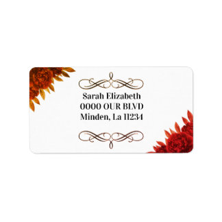 Anpassade Blommiga Returadressetiketter | Elegant Adressetikett
