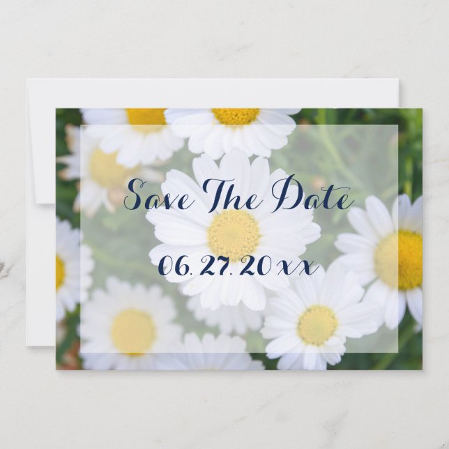 Anpassade blommiga Save The Date-kort med tusenskö Inbjudningar (Framsida)